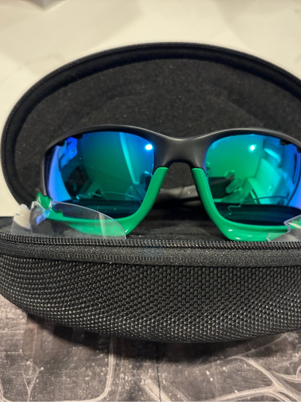Rare Oakley Jawbone Sunglasses Excellent Condition Black/Green